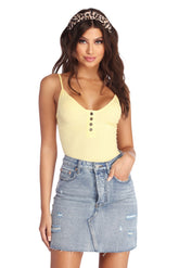 Simply Ribbed Spaghetti Strap Top Ins Street